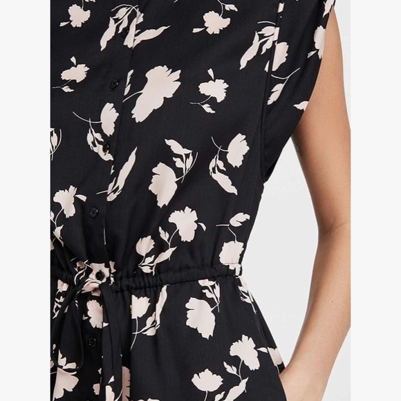 Joie Black and Cream Floral Jumpsuit - Picture 4 of 11